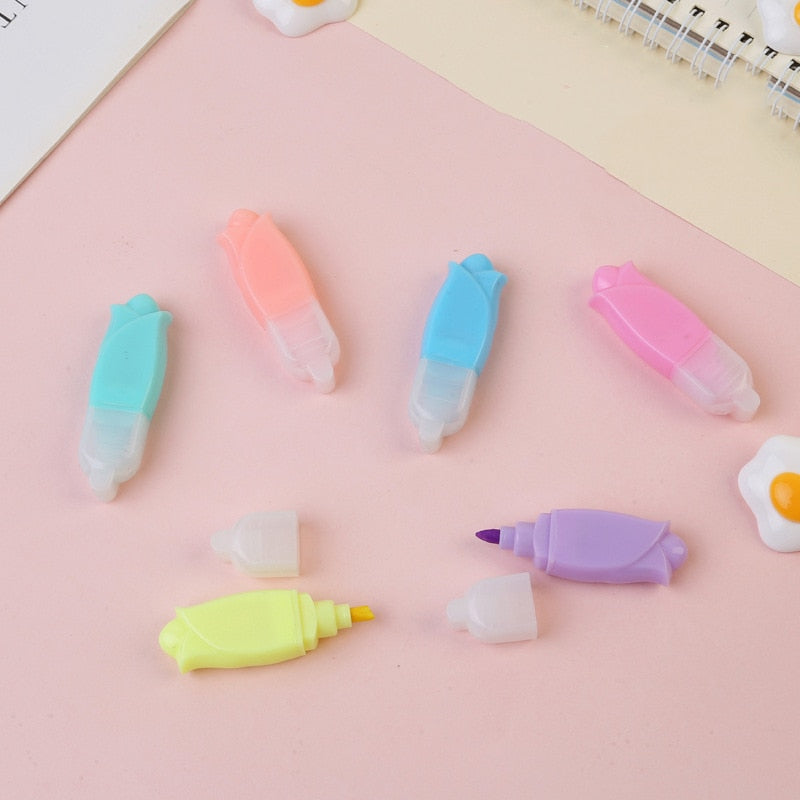 1 PCS Cute Mini Highlighter Lovely Cartoon Paint Marker Pen School Office Office Stationery Supply Capsule Vitamin Kawaii Funny - Memoriex 