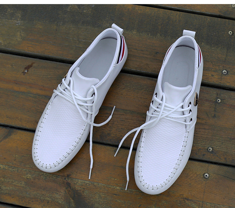 Spring and Autumn men's casual shoes, small leather shoes, trendy men's shoes, men's white shoes