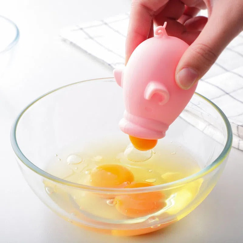 Creative Pig Egg White Seperator Egg Yolk Seperator Cute Silicone Kitchen Good Items Recommended and Practical