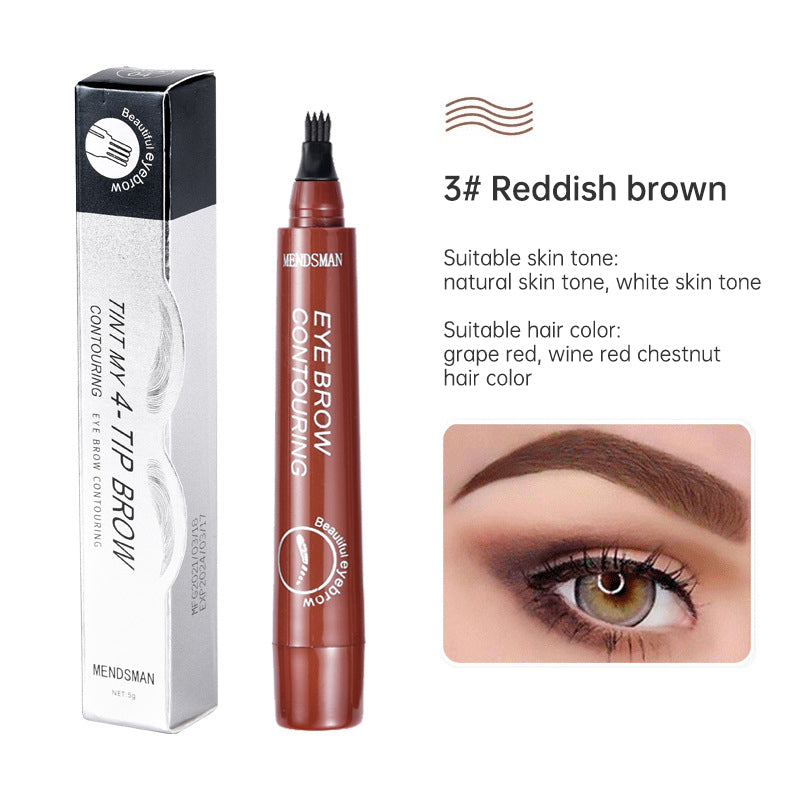 Long Lasting 5 Colors Sketch Liquid Eye Brow Pencil Waterproof Microblading Tattoo Fork Tip Eyebrow Pencil - Memoriex 