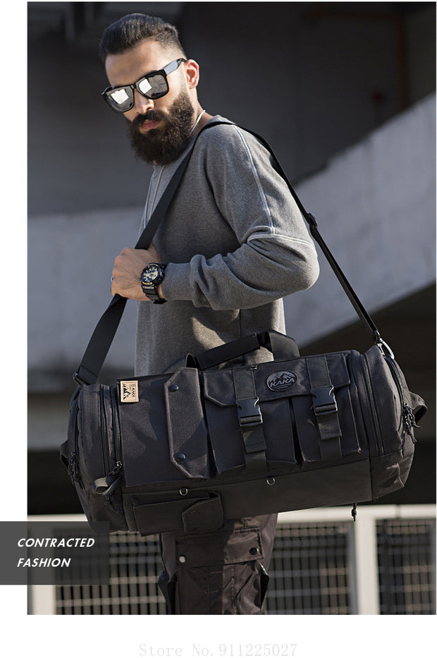 New Men's Mountaineering Bag Outdoor Travel Large Capacity Backpack Three-Use Men's Bag Backpacks - Memoriex