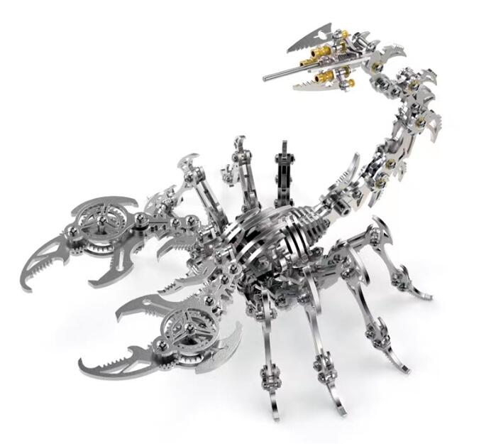 3D DIY Handmade  Scorpions Metal Puzzle Steampunk Mechanical Scorpion Model Kit Floatingcity Steel Warcraft Assemble Jhandmade Toy For Adults - Memoriex 