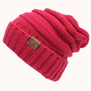 CC Beanies Hats & Caps Women Winter Knitted Wool Cap Men Casual Unisex Solid Color Hip-Hop Skullies Beanie Warm Hat - Memoriex 
