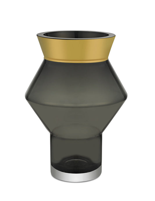 classy glass vase with 24k gold edge, CUZCO-0