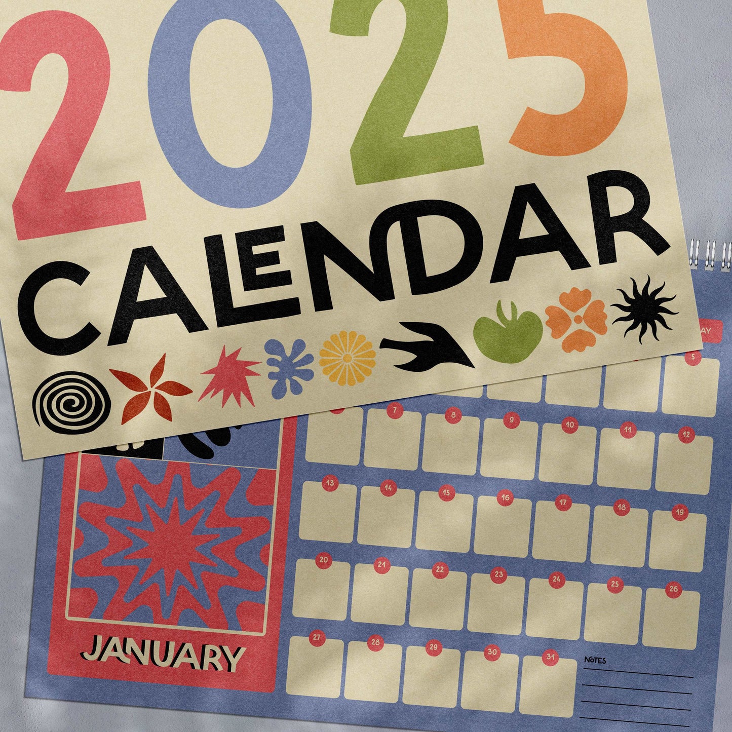 2025 Wire Bound Calendar | Matisse Inspired | A4 Landscape-2