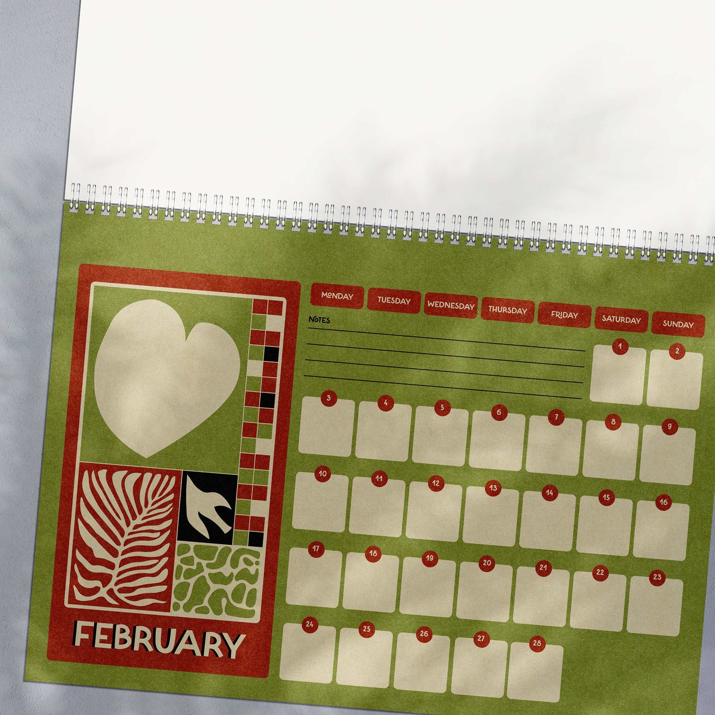 2025 Wire Bound Calendar | Matisse Inspired | A4 Landscape-3