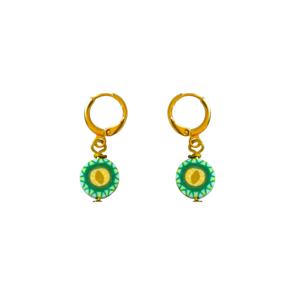 Cantaloupe Melon Earrings, Novelty Fruit Earrings - Memoriex
