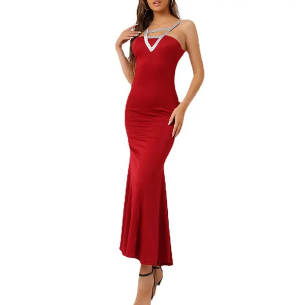 Captivate with Confidence: Women's Sexy Patchwork Tube Top Dress - Memoriex 