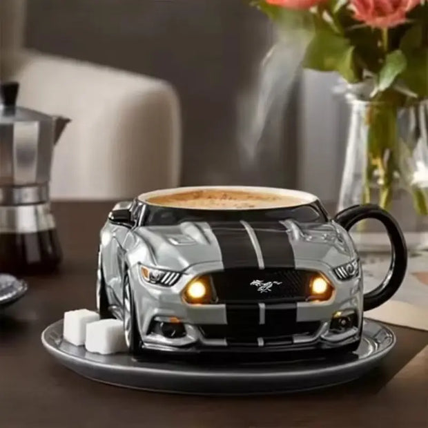 Car-Shaped Stainless Steel Coffee Mug – Handmade, Durable, Novelty Office Cup, Ideal Gift for Car Fans - Memoriex 