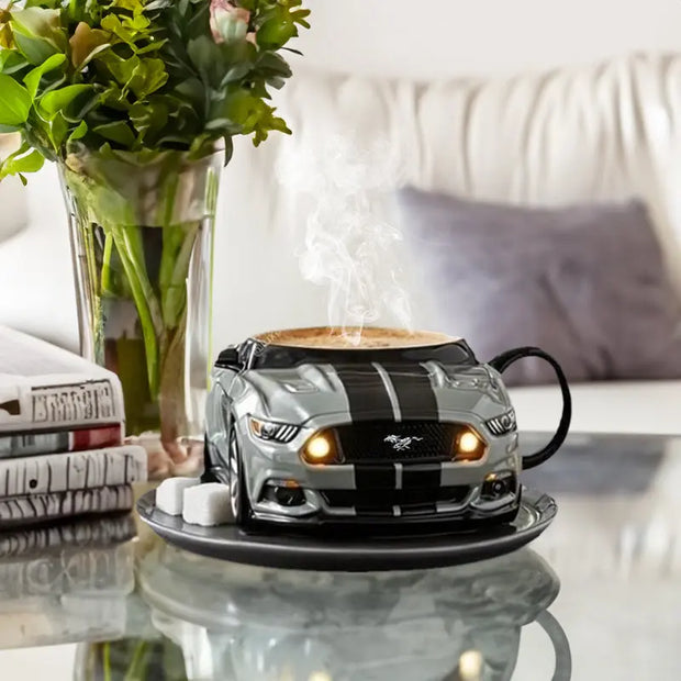 Car-Shaped Stainless Steel Coffee Mug – Handmade, Durable, Novelty Office Cup, Ideal Gift for Car Fans - Memoriex 