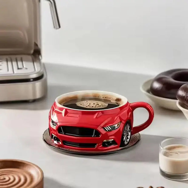 Car-Shaped Stainless Steel Coffee Mug – Handmade, Durable, Novelty Office Cup, Ideal Gift for Car Fans - Memoriex 