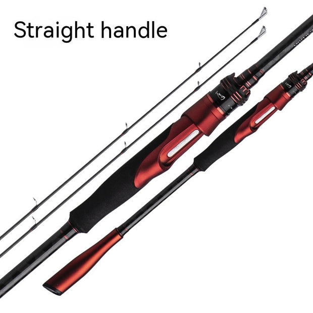Carbon Straight Handle Pikestaff Light Lure Rod Tossing Adjustable Fishing Rod - Memoriex 