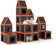 Cardboard Cat House Scratcher Breathable Pet Foldable Cat Toys And House For Cats - Memoriex 