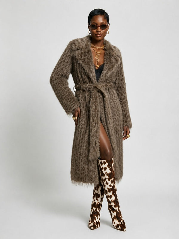 Confident Faux Fur Shaggy Coat-0