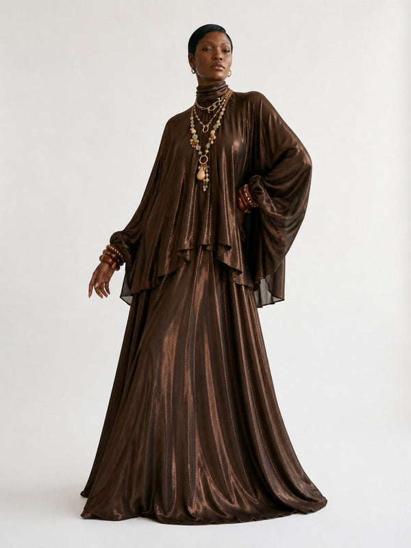 Radiant Shimmer Two-Piece Maxi Set-0