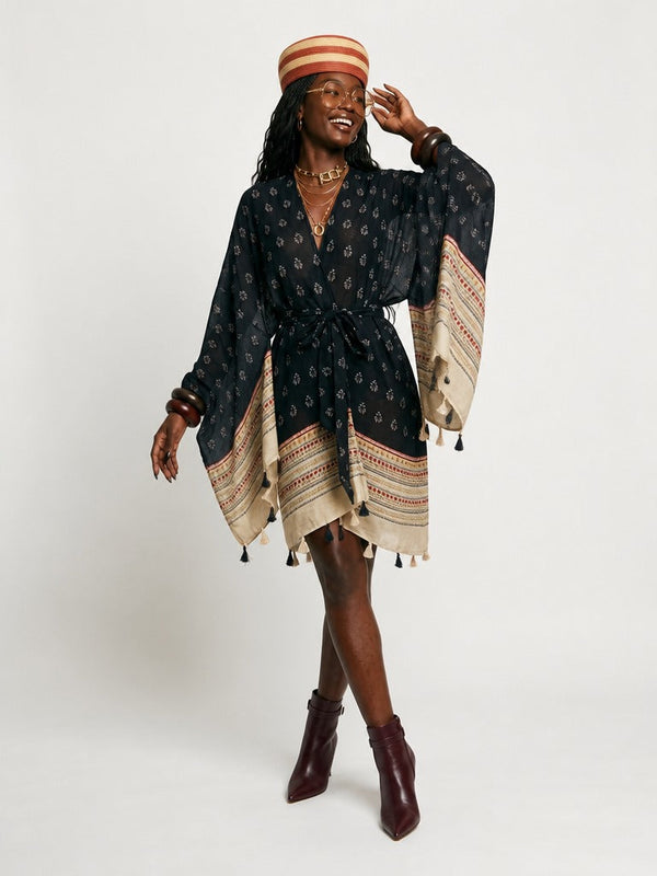 Wild Heart Printed Boho Kimono-0