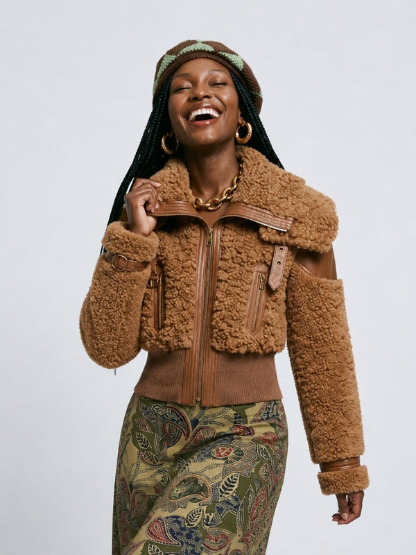 Confident Faux Fur Cropped Jacket-0