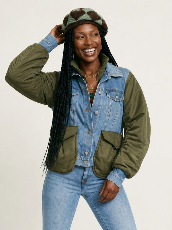 Audacious Denim Patchwork Jacket-0