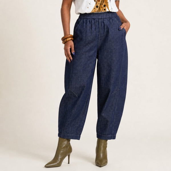 Grounded Wide Leg Denim Jeans-0