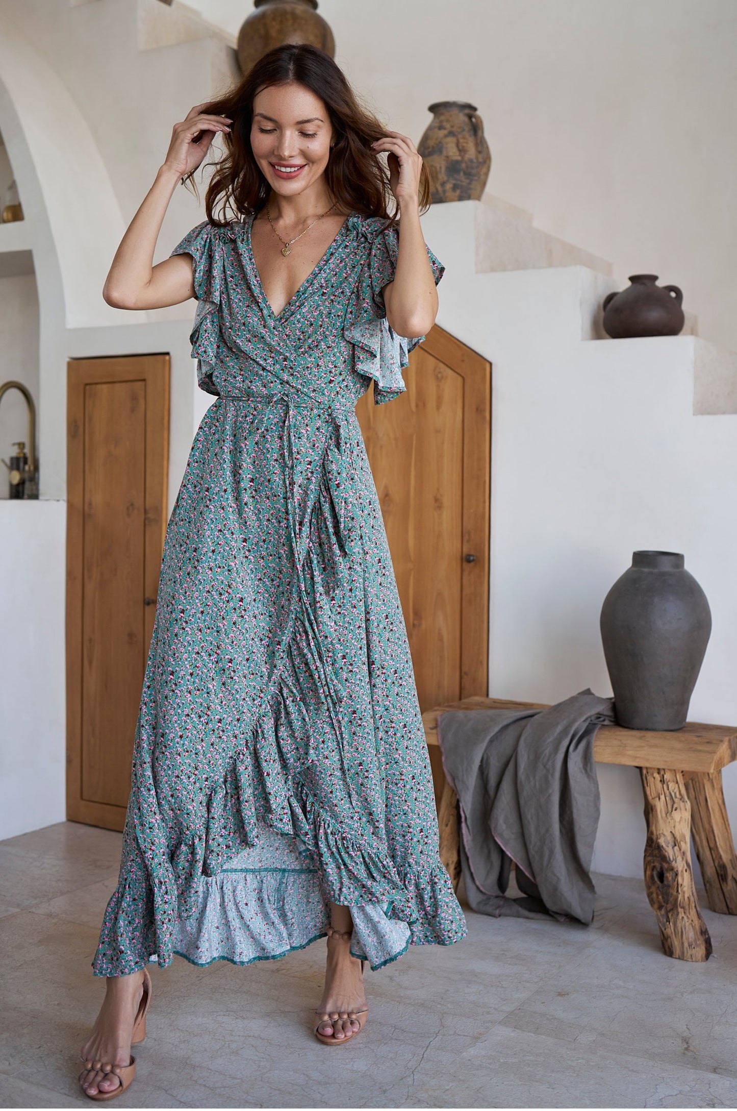 Carmen Wrap Maxi Dress by Bali ELF-5