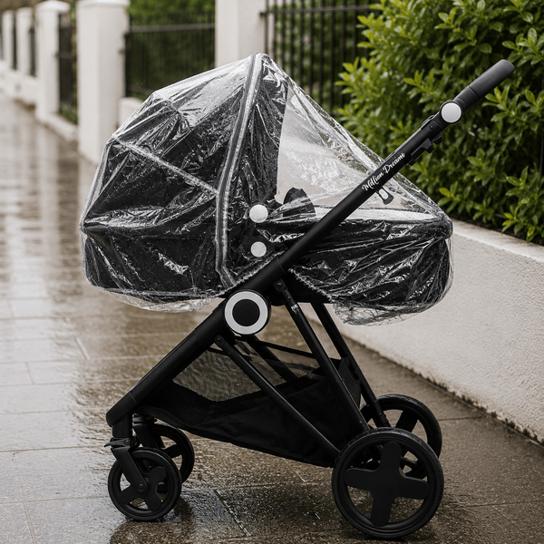 Universal Rain Cover For 2 in 1 Prams - Fits All Models-0