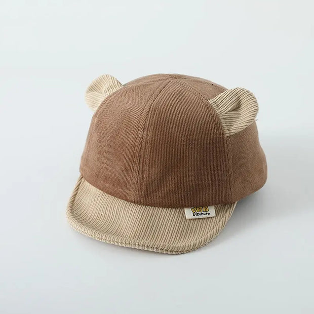 Cartoon Baby Hat Little Bear Hat Spring, Autumn, Winter Soft brim Duck Tongue Hat Baby Boys and Girls' Baseball Hat - Memoriex 