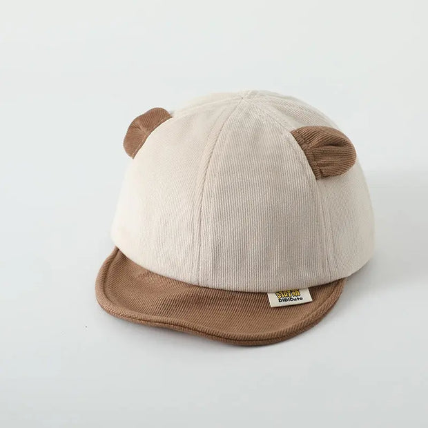 Cartoon Baby Hat Little Bear Hat Spring, Autumn, Winter Soft brim Duck Tongue Hat Baby Boys and Girls' Baseball Hat - Memoriex 