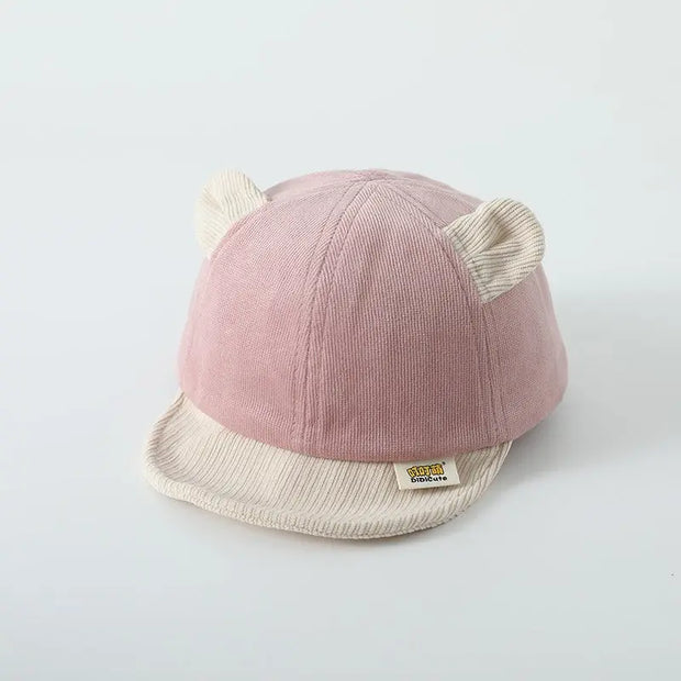 Cartoon Baby Hat Little Bear Hat Spring, Autumn, Winter Soft brim Duck Tongue Hat Baby Boys and Girls' Baseball Hat - Memoriex 