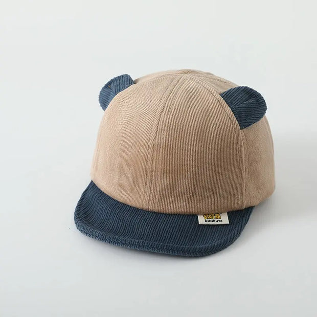 Cartoon Baby Hat Little Bear Hat Spring, Autumn, Winter Soft brim Duck Tongue Hat Baby Boys and Girls' Baseball Hat - Memoriex 