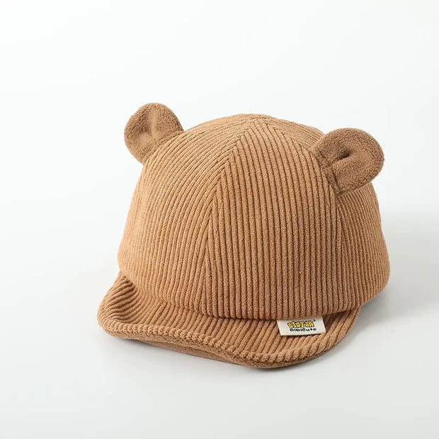 Cartoon Baby Hat Little Bear Hat Spring, Autumn, Winter Soft brim Duck Tongue Hat Baby Boys and Girls' Baseball Hat - Memoriex 