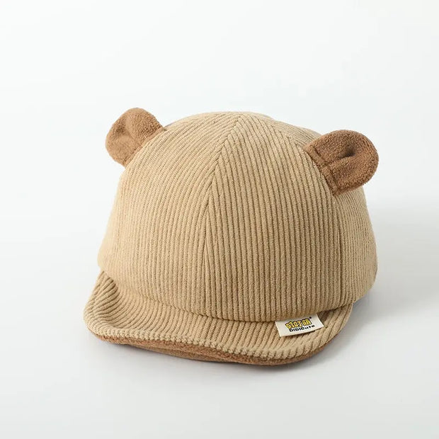 Cartoon Baby Hat Little Bear Hat Spring, Autumn, Winter Soft brim Duck Tongue Hat Baby Boys and Girls' Baseball Hat - Memoriex 