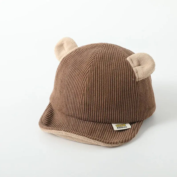 Cartoon Baby Hat Little Bear Hat Spring, Autumn, Winter Soft brim Duck Tongue Hat Baby Boys and Girls' Baseball Hat - Memoriex 