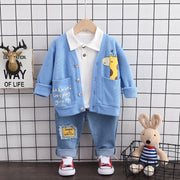 Cartoon Coat Three-piece Set 1-3 Years Old 4 Children's Clothes - Memoriex 