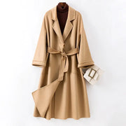 Cashmere Woollen Long coat | Fur Jackets Ladies | Trench coats - Memoriex 