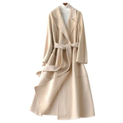 Cashmere Woollen Long coat | Fur Jackets Ladies | Trench coats - Memoriex 