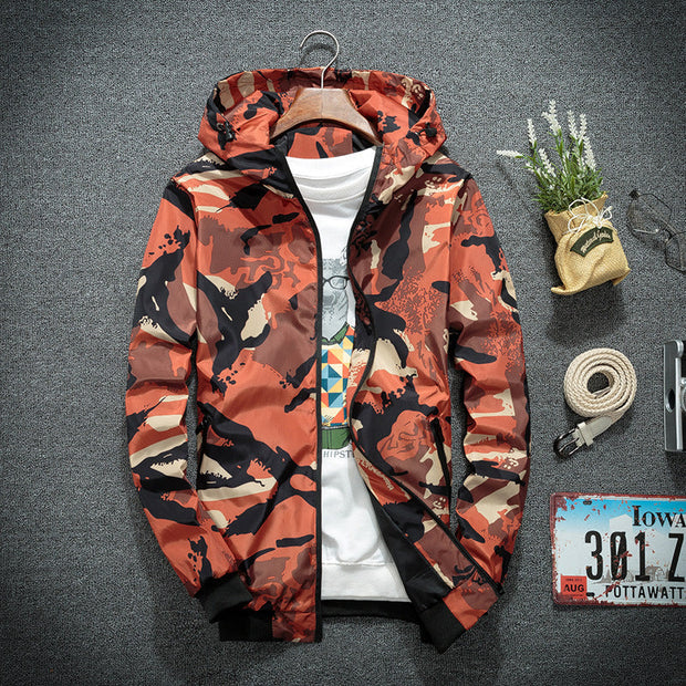 Casual Camouflage Jacket, Men's Hoodie, Street Clothes - Memoriex 