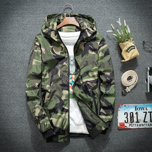 Casual Camouflage Jacket, Men's Hoodie, Street Clothes - Memoriex 