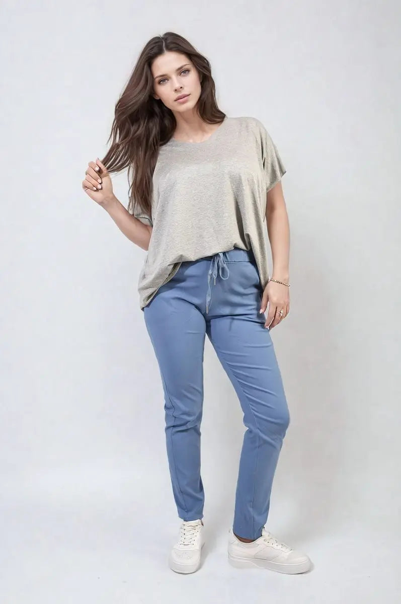 Casual Drawstring Trousers-4