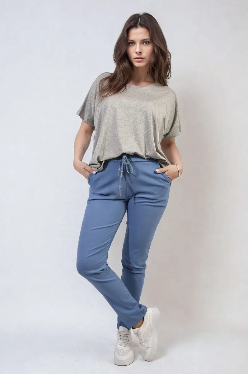 Casual Drawstring Trousers-5