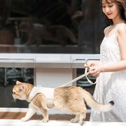 Cat Chest Back Harness Leash Adjustable Length Pet Traction Cat Dog Traction Rope Collar Cat Harness Belt - Memoriex 