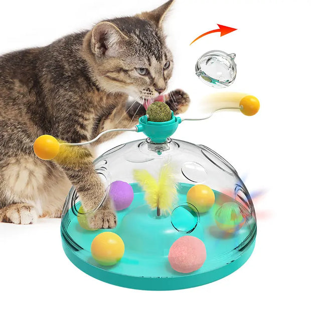 Cat Windmill Mint Toy Funny Cat Treasure Box Toy - Memoriex 