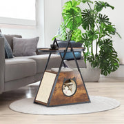Cat house,end table.Wood cat condo black vintage pet furniture - Memoriex 