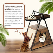 Cat house,end table.Wood cat condo black vintage pet furniture - Memoriex 