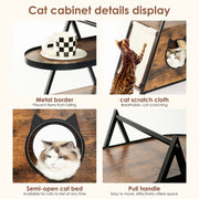 Cat house,end table.Wood cat condo black vintage pet furniture - Memoriex 