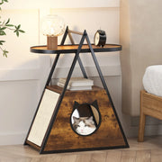 Cat house,end table.Wood cat condo black vintage pet furniture - Memoriex 