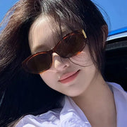 Cat's Eye Sunglasses Irregular Cat's Eye Sunglasses Women's Trendy High End Sensation Slim Retro Sunglasses Round - Memoriex 