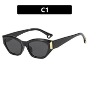 Cat's Eye Sunglasses Irregular Cat's Eye Sunglasses Women's Trendy High End Sensation Slim Retro Sunglasses Round - Memoriex 