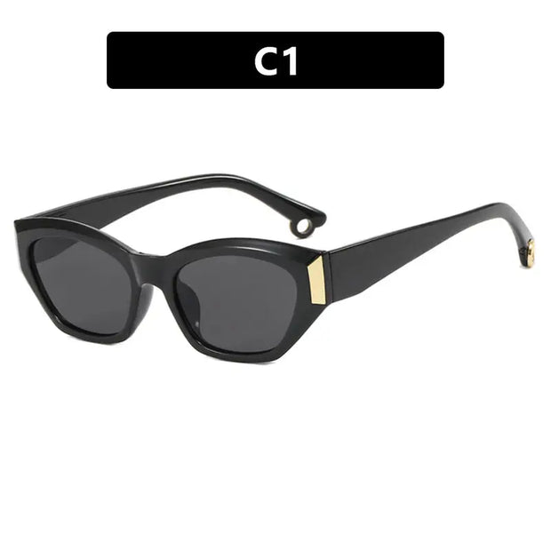 Cat's Eye Sunglasses Irregular Cat's Eye Sunglasses Women's Trendy High End Sensation Slim Retro Sunglasses Round - Memoriex 