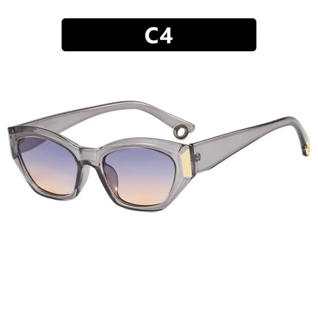 Cat's Eye Sunglasses Irregular Cat's Eye Sunglasses Women's Trendy High End Sensation Slim Retro Sunglasses Round - Memoriex 