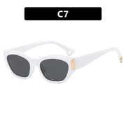 Cat's Eye Sunglasses Irregular Cat's Eye Sunglasses Women's Trendy High End Sensation Slim Retro Sunglasses Round - Memoriex 